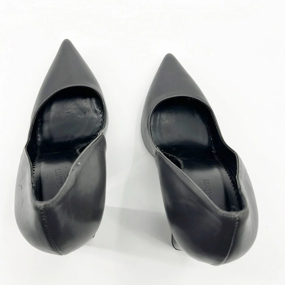 All Saints Cubista Mirrored Heel Pumps Gray size 38 size 7 - Picture 5 of 14